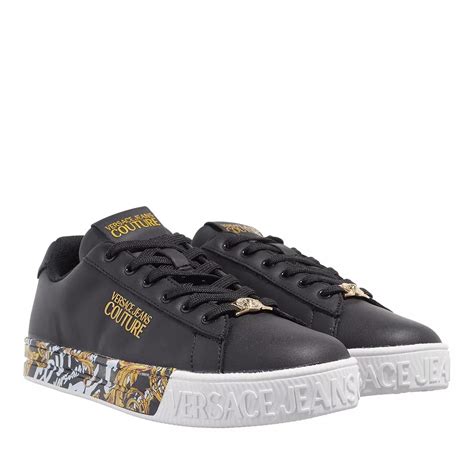 versace jeans sneaker low black|versace chunky sneakers.